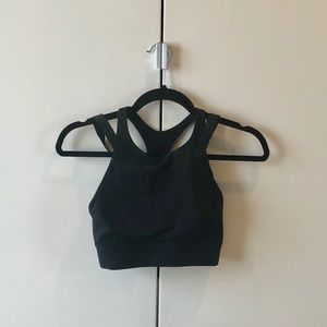 Black SoulCycle sports bra by Lululemon